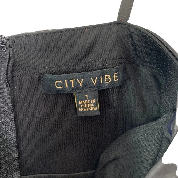 CITY VIBE Dress Strapless Floral Print Satin Flocked Fit & Flare Size 1 NWT - Picture 6 of 10